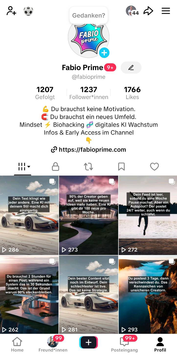 Follower-Wachstum Account 2